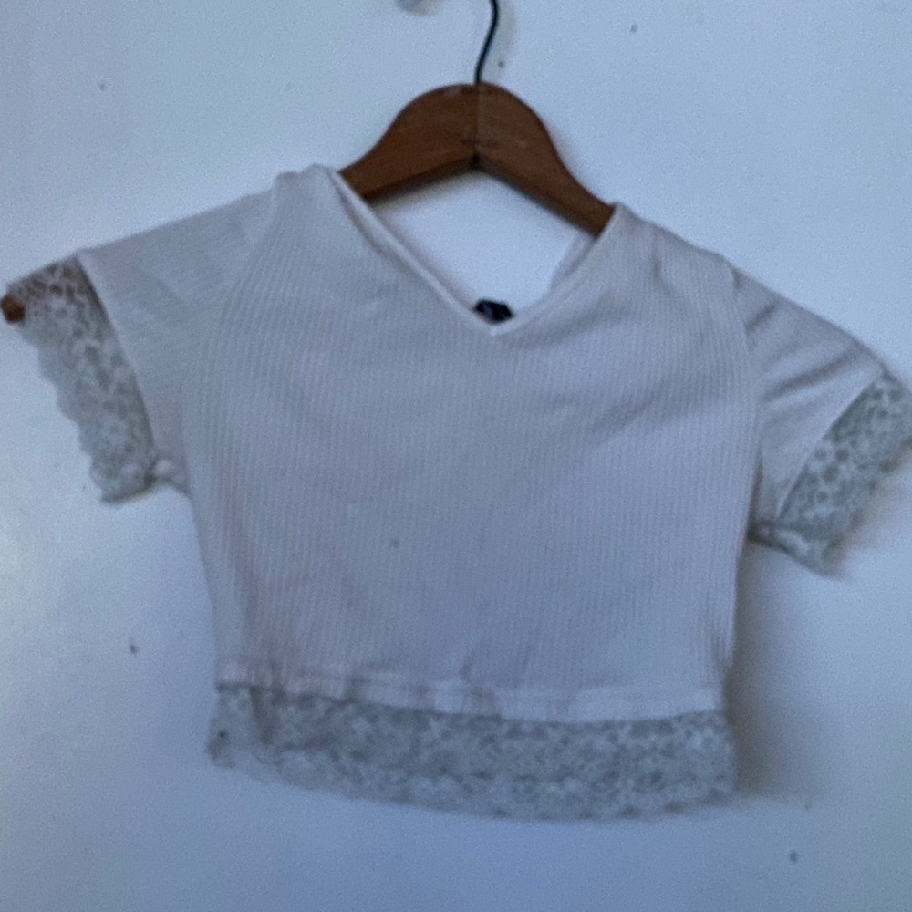 zara white lace top